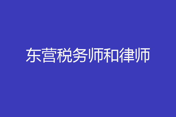 东营税务师和律师