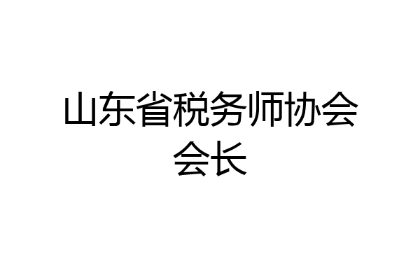 山东省税务师协会会长