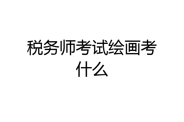 税务师考试绘画考什么