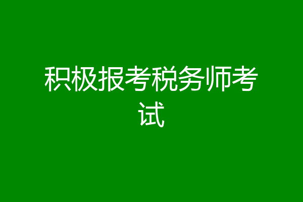 积极报考税务师考试