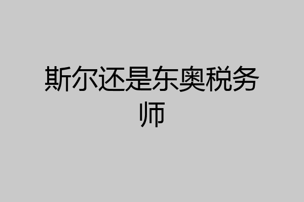 斯尔还是东奥税务师