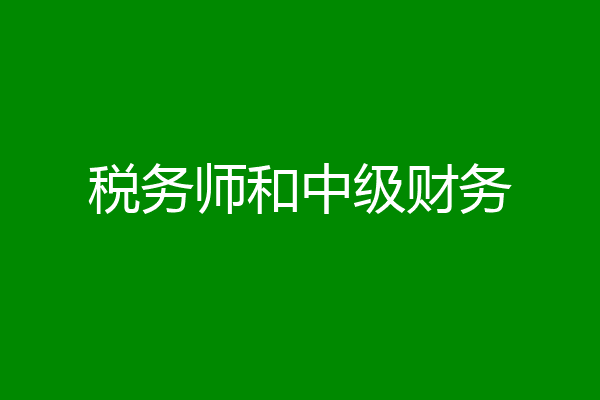 税务师和中级财务