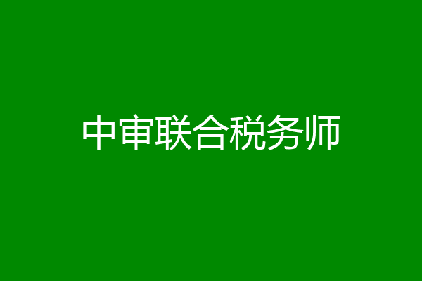 中审联合税务师