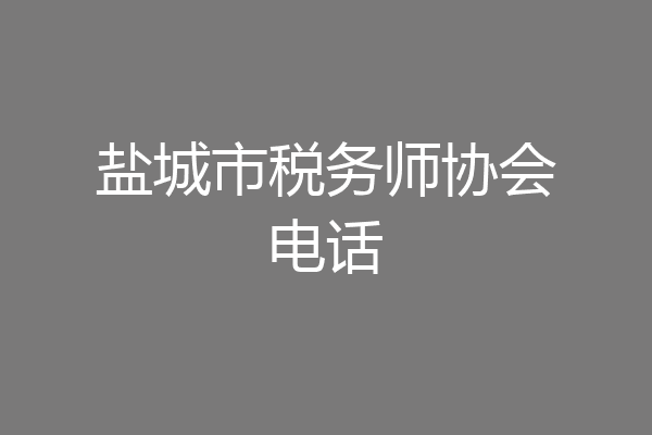 盐城市税务师协会电话