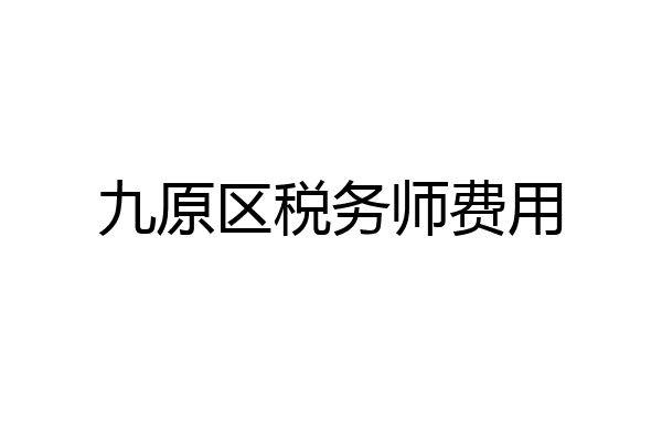 九原区税务师费用