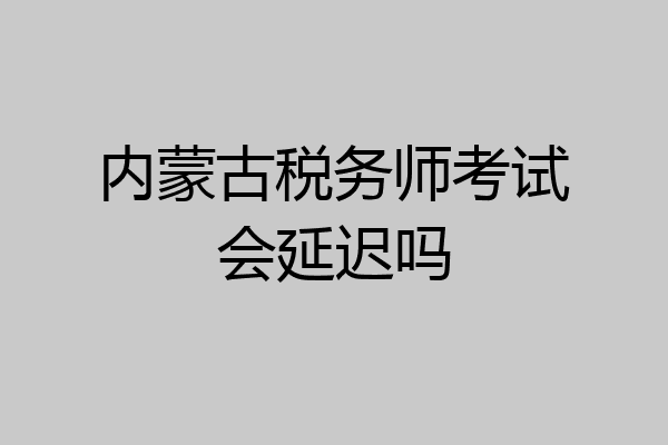 内蒙古税务师考试会延迟吗
