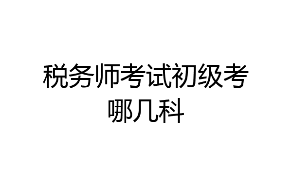 税务师考试初级考哪几科