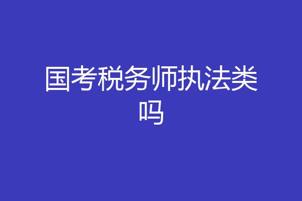 国考税务师执法类吗