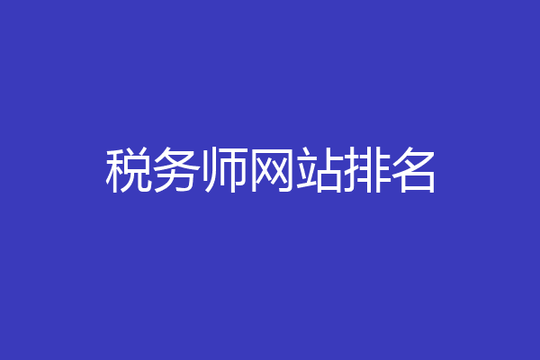税务师网站排名