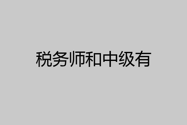 税务师和中级有