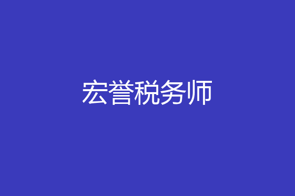 宏誉税务师