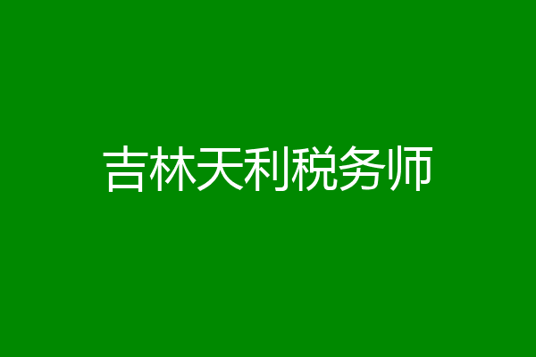 吉林天利税务师