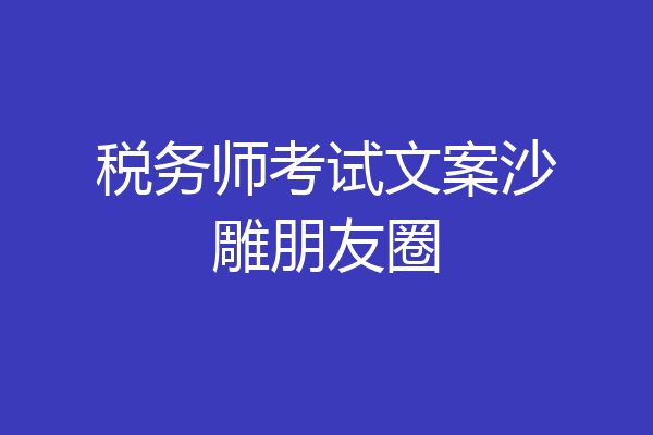 税务师考试文案沙雕朋友圈