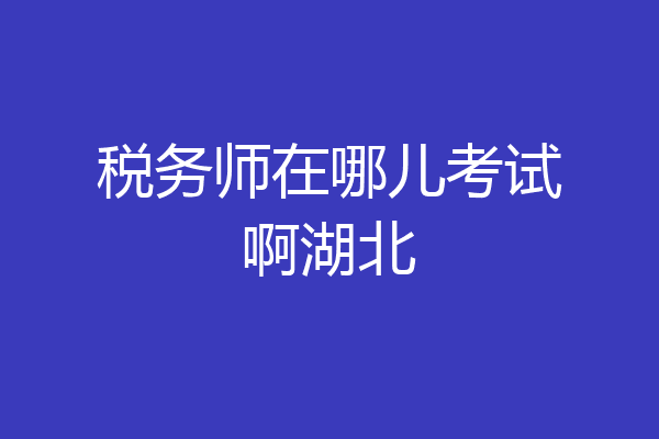 税务师在哪儿考试啊湖北
