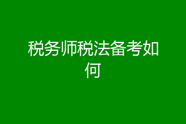 税务师税法备考如何