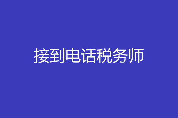 接到电话税务师