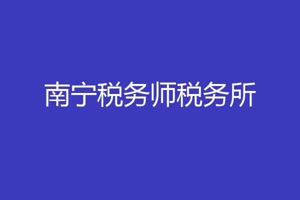 南宁税务师税务所