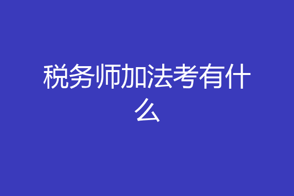 税务师加法考有什么