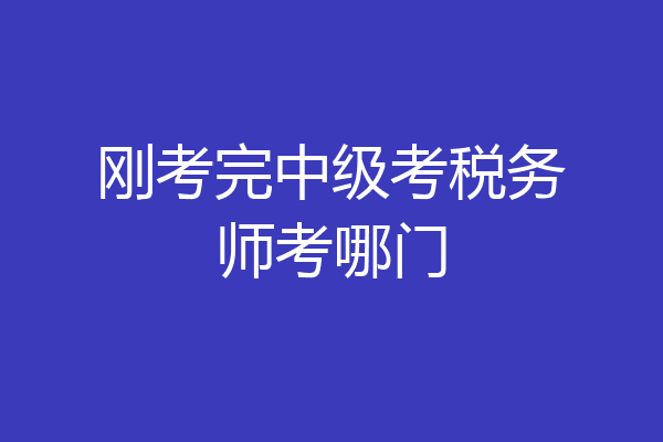 刚考完中级考税务师考哪门