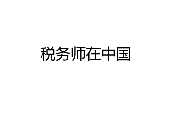 税务师在中国