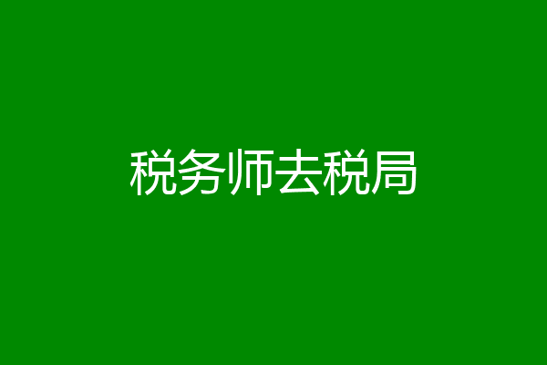 税务师去税局