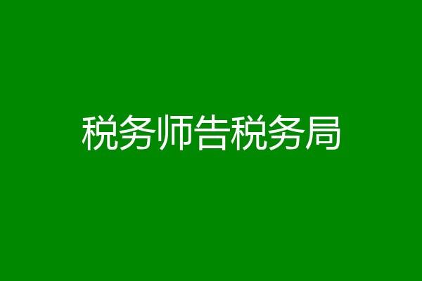 税务师告税务局