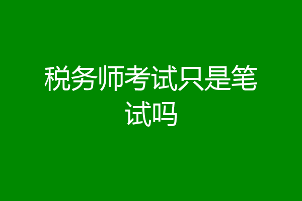 税务师考试只是笔试吗