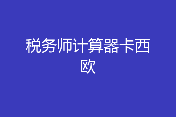 税务师计算器卡西欧