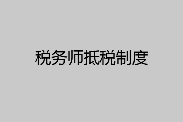 税务师抵税制度