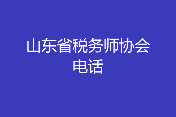 山东省税务师协会电话