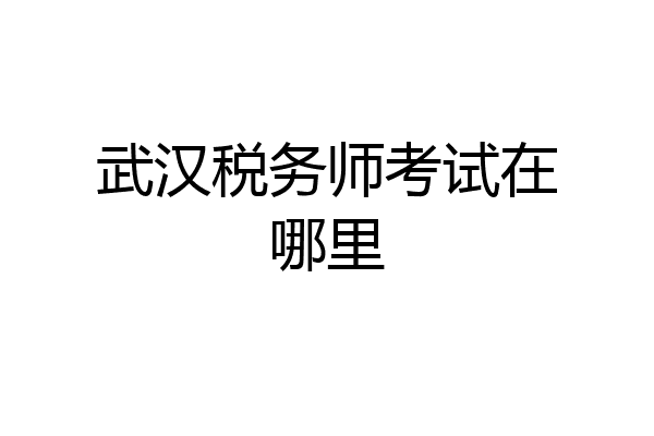 武汉税务师考试在哪里