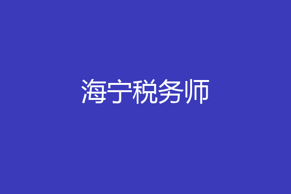 海宁税务师