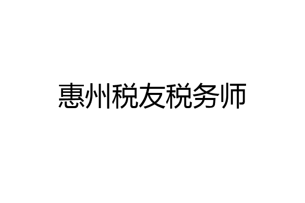 惠州税友税务师