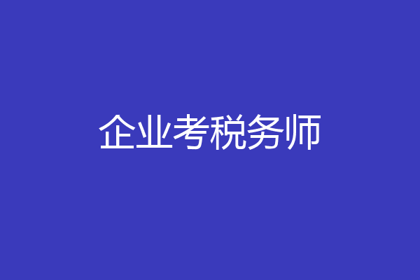 企业考税务师