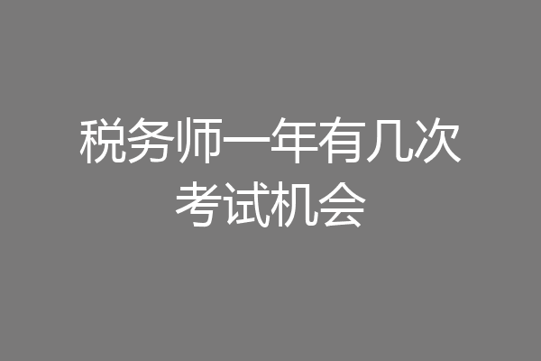 税务师一年有几次考试机会