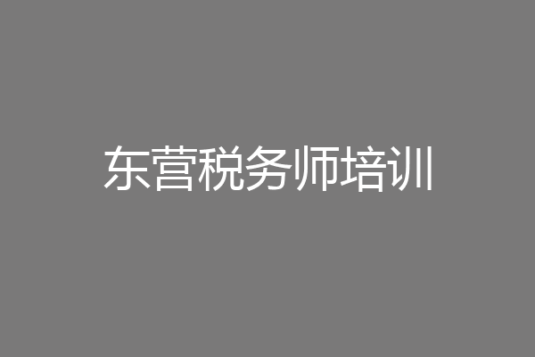 东营税务师培训