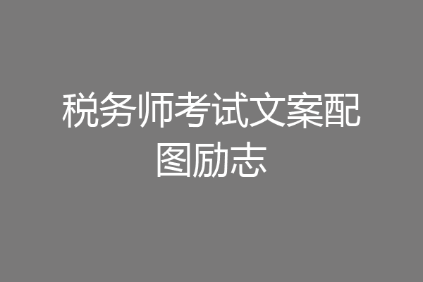 税务师考试文案配图励志