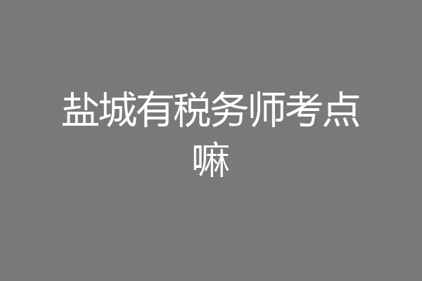 盐城有税务师考点嘛