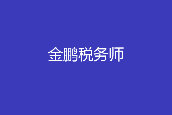 金鹏税务师