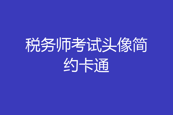 税务师考试头像简约卡通