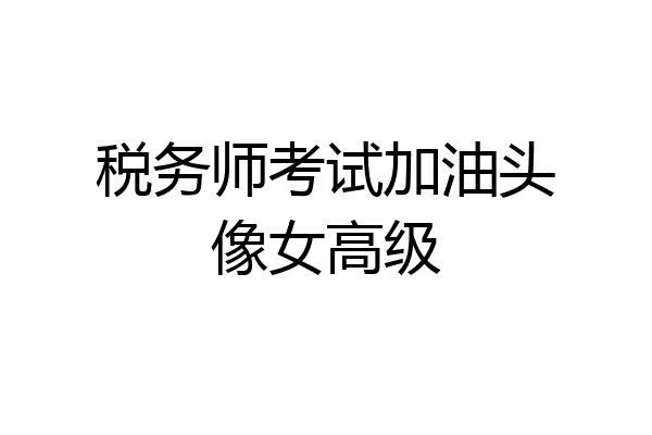 税务师考试加油头像女高级