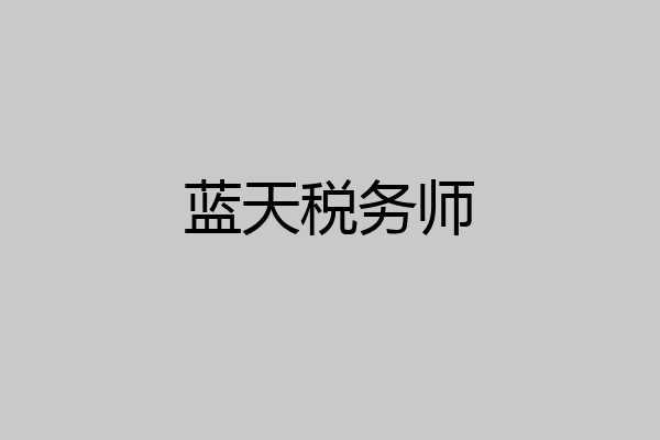 蓝天税务师