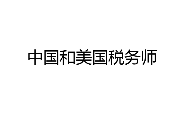 中国和美国税务师