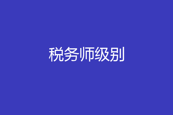 税务师级别