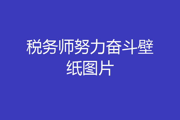 税务师努力奋斗壁纸图片