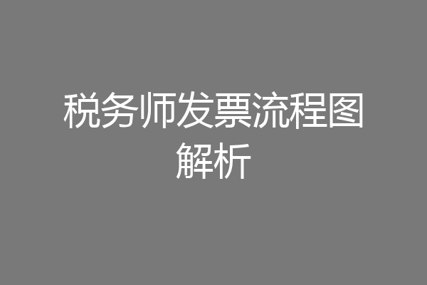 税务师发票流程图解析