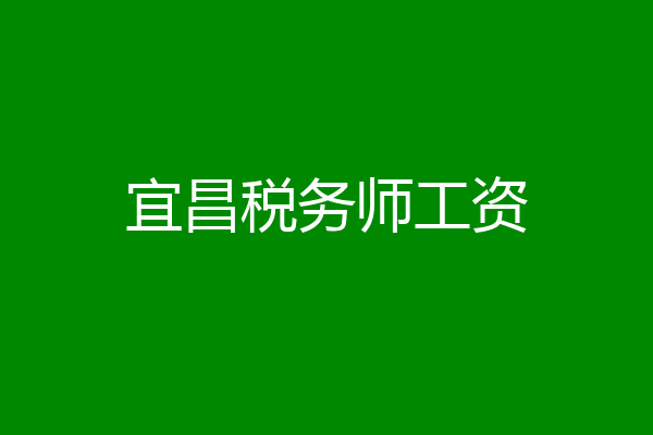 宜昌税务师工资