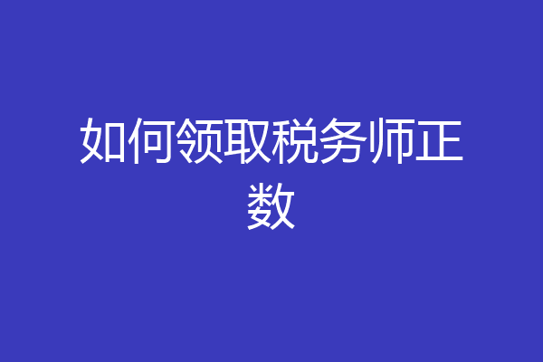 如何领取税务师正数