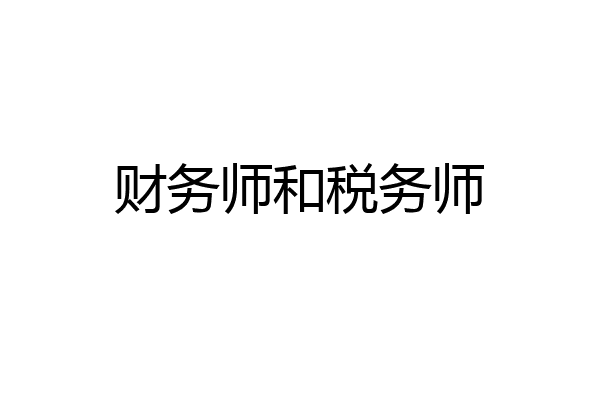 财务师和税务师