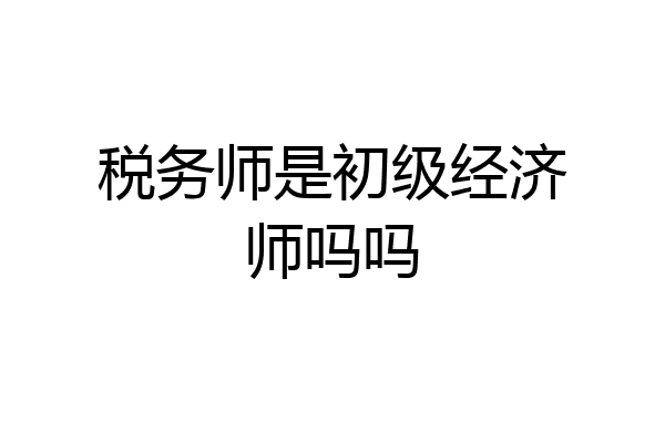 税务师是初级经济师吗吗